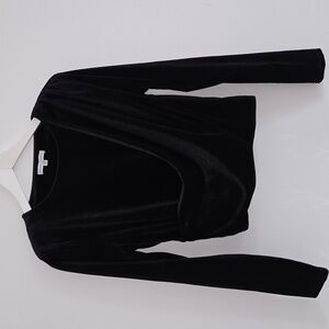 Velvet Swag Front Cropped Top